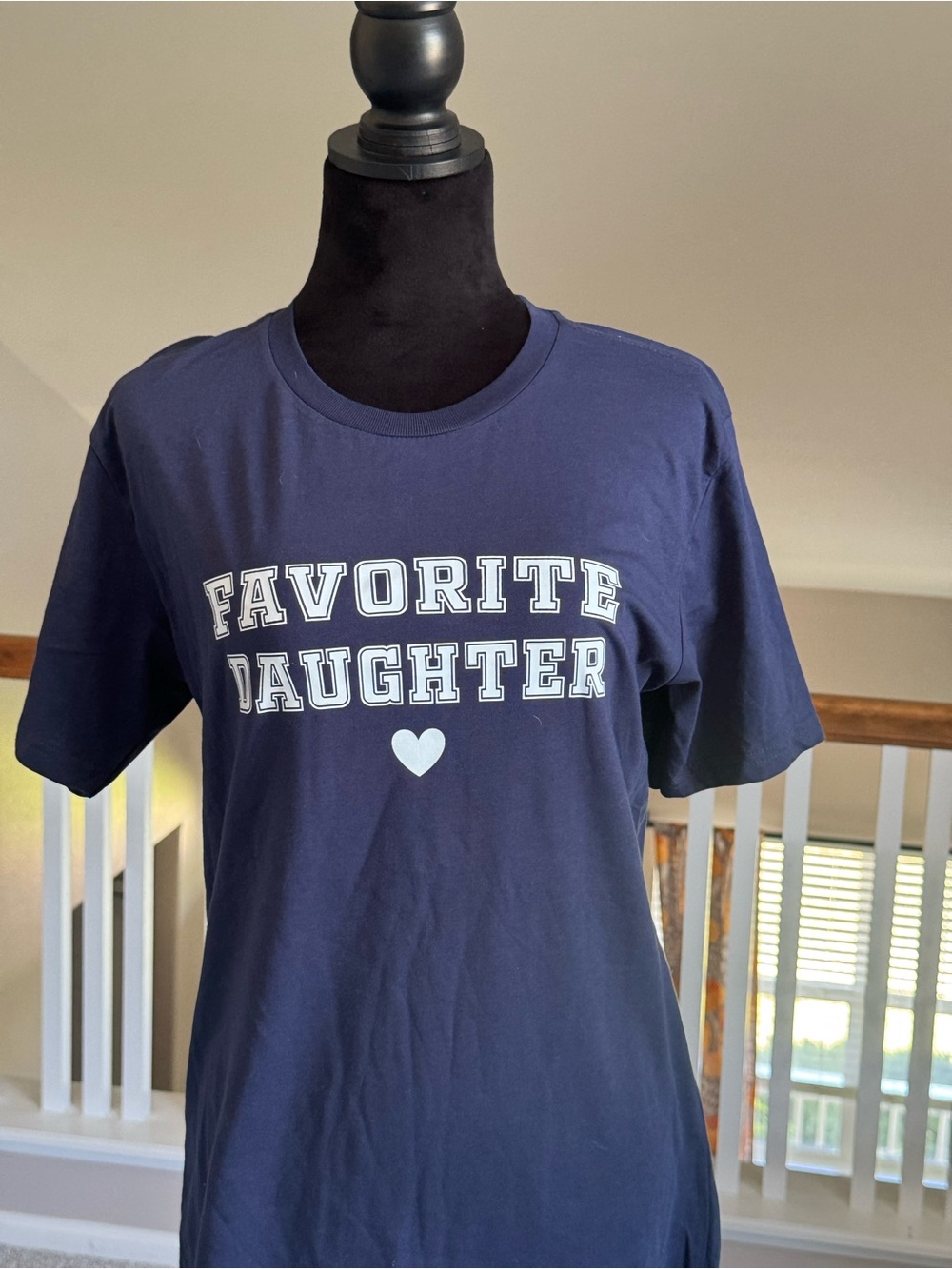 Navy Blue Favorite Daughter cotton graphic tee Medium